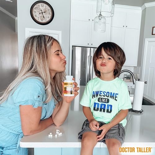 NuBest Doctor Taller Kids - Kids Multivitamins, Toddler Vitamins - Support Healthy, Immunity and Bone Strength for Ages 2 to 9 - Grape Flavor - 60 Vegan Chewable Tablets | 1 Month Supply