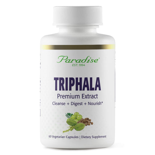 Paradise Herbs Triphala Extract, Super Potent, Ultra Pure, Vegan, Non GMO, Gluten Free, 60 Vegetarian Capsules