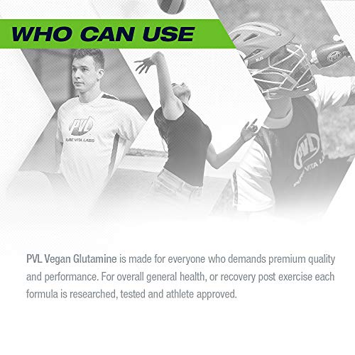 PVL 100% Pure Glutamine – Post-Workout Fermented Vegan Amino Acid Supplement for Muscle Recovery and Repair – Nutrition and Immunity Booster – 400g – Orange