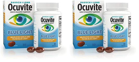 Ocuvite Bausch + Lomb Lutein 25mg Lutein & Zeaxanthin Supplement, 30 Softgels (Pack of 2)