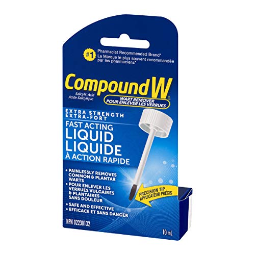 Pre-Order | Arrives in 5–10 Days – Compound W Wart Remover, Extra-Strength Fast Acting Liquid Salicylic Acid - 10ml - For Treatment & Common/Plantar Wart Removal