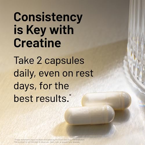 NatureWise Micronized Creatine Monohydrate Pills, 2500mg Per Serving - Creatine for Women & Men - Pure, Unflavored, Supports Lean Muscle Mass, Endurance - 60 Capsules[30-Day Supply]
