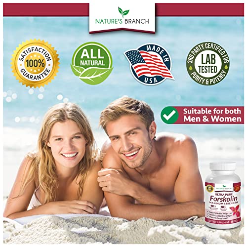 Premium 100% Ultra Pure Forskolin for Weight Loss Max Strength w/ 40% Standardized Coleus Forskohlii Root Extract Powder Belly Buster Supplement - Extreme Keto Advanced Boost Complex - 60 Diet Pills