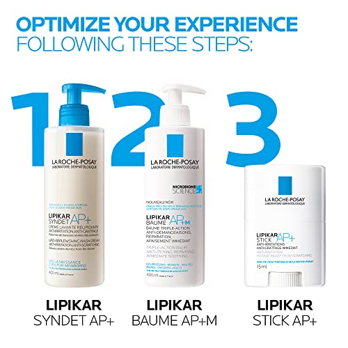 La Roche-Posay Lipikar Balm AP+M body lotion for dry skin, ECZEMA-prone cream with Shea Butter & Niacinamide. Anti-Itch, itchy skin relief for face, body & hands. Babies, children & adults, 400ml.