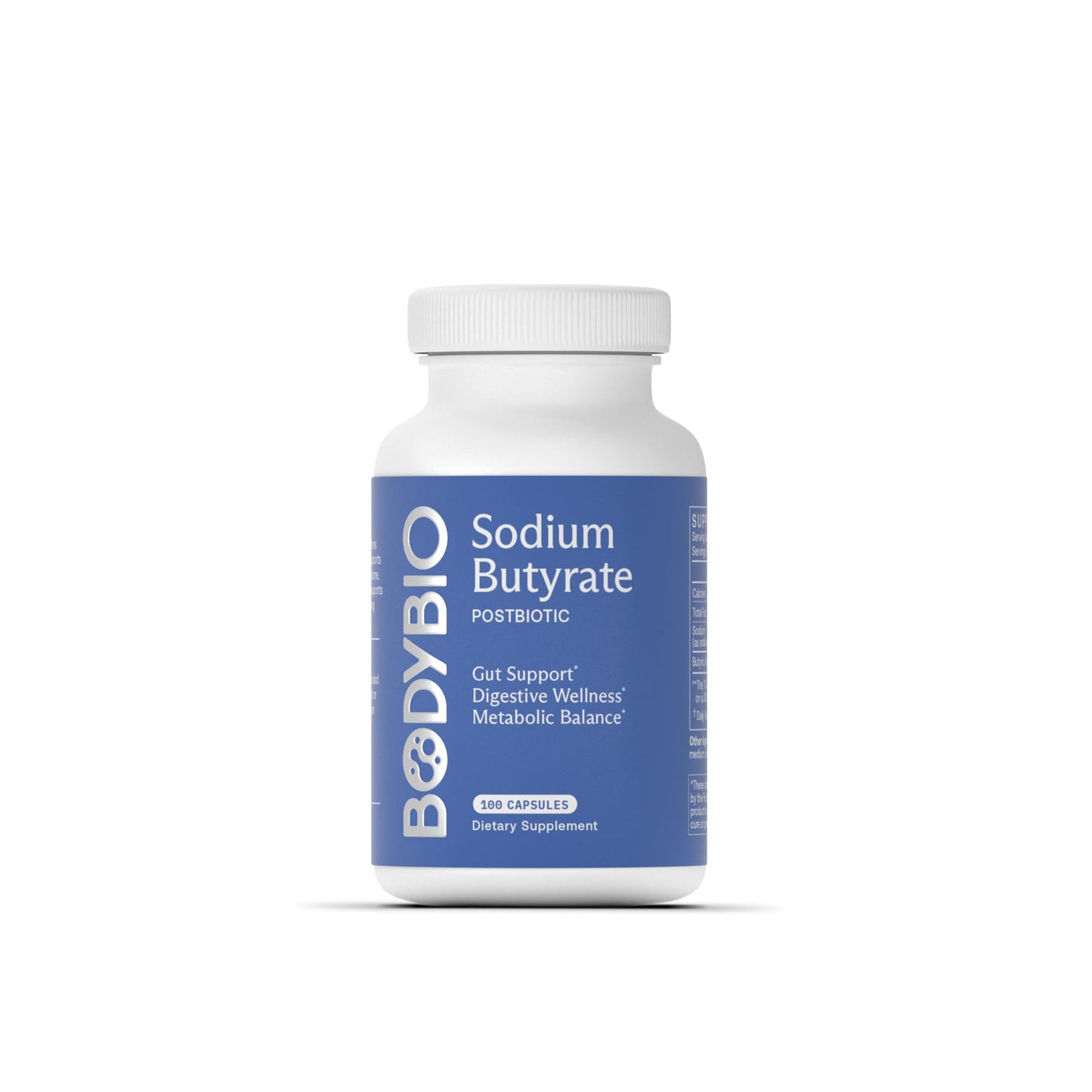 Pre-Order | Arrives in 5–10 Days – BodyBio Sodium Butyrate - Postbiotic for Gut Health, Leaky Gut Repair, Digestive Support, Bloating Relief, & Microbiome Balance - Butyric Acid Supplement for GI Wellness