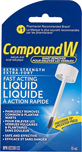 Pre-Order | Arrives in 5–10 Days – Compound W Wart Remover, Extra-Strength Fast Acting Liquid Salicylic Acid - 10ml - For Treatment & Common/Plantar Wart Removal