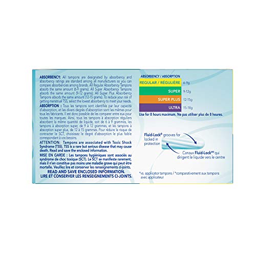 o.b. Original Non-Applicator Tampons, Regular, Super, & Super Plus Absorbancies, 40 Count (Pack of 1)