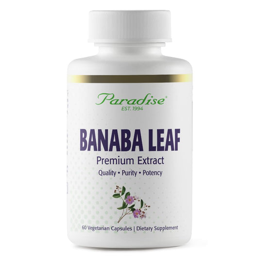 Paradise Herbs, Banaba Leaf, 12:1 Concentrated Extract, 250 mg, Vegan, Gluten-Free, Non-GMO, 60 Capsules