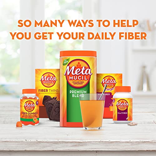 Metamucil Fiber Supplement Gummies, Sugar Free Orange Flavor, 5g Prebiotic Plant Based Fiber Blend, 120 Count