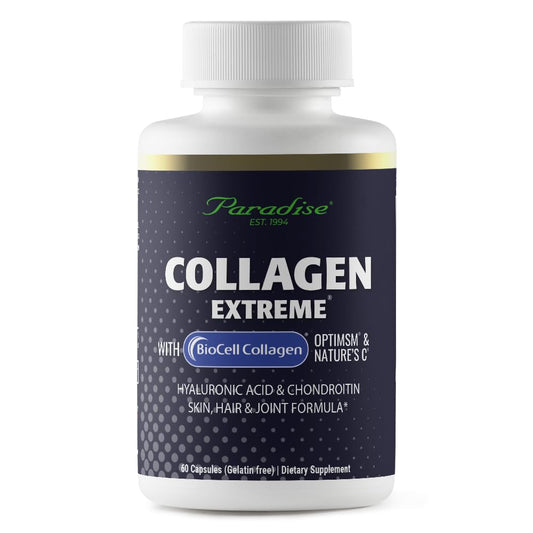 Pre-Order | Arrives in 5–10 Days – Paradise Herbs Collagen Extreme with Biocell Collagen, Hyaluronic Acid, and Nature's C, for Healthy Hair, Skin, and Joints, 60 Capsules