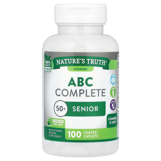 Nature's Truth
ABC Complete Multivitamin, 50+ Senior, 100 Coated Caplets