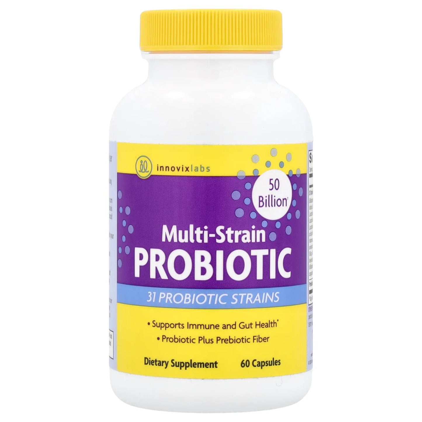InnovixLabs
Multi-Strain Probiotic, 50 Billion, 60 Capsules