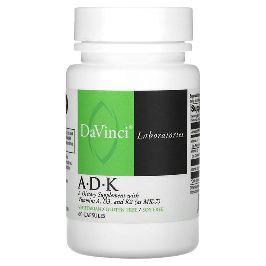 Pre-Order | Arrives in 5–10 Days – DaVinci Laboratories
A-D-K, 60 Capsules
