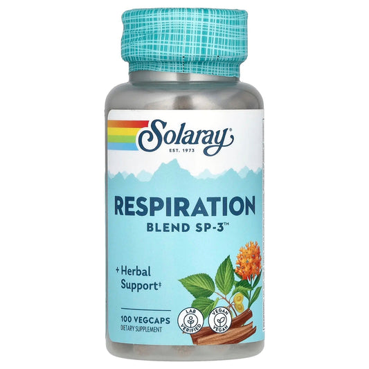 Pre-Order | Arrives in 5–10 Days – Solaray
Respiration Blend SP-3, 100 VegCaps