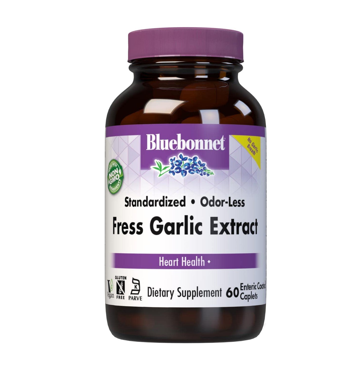 BlueBonnet Standardized Fresh Garlic Extract Enteric Coated Supplement, 60 Count