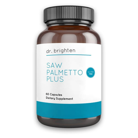 Pre-Order | Arrives in 5–10 Days – Dr. Brighten Saw Palmetto Plus - Natural Dietary Supplement for Women - PCOS Support to Prevent Hair Loss Acne Oily Skin