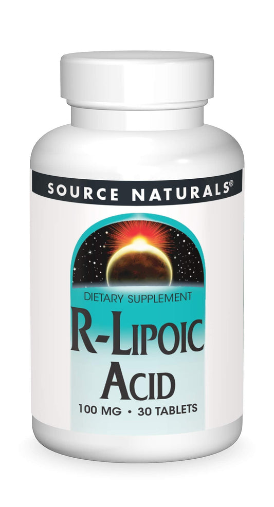 Pre-Order | Arrives in 5–10 Days – Source Naturals R-Lipoic Acid 100mg, 30 Tablets
