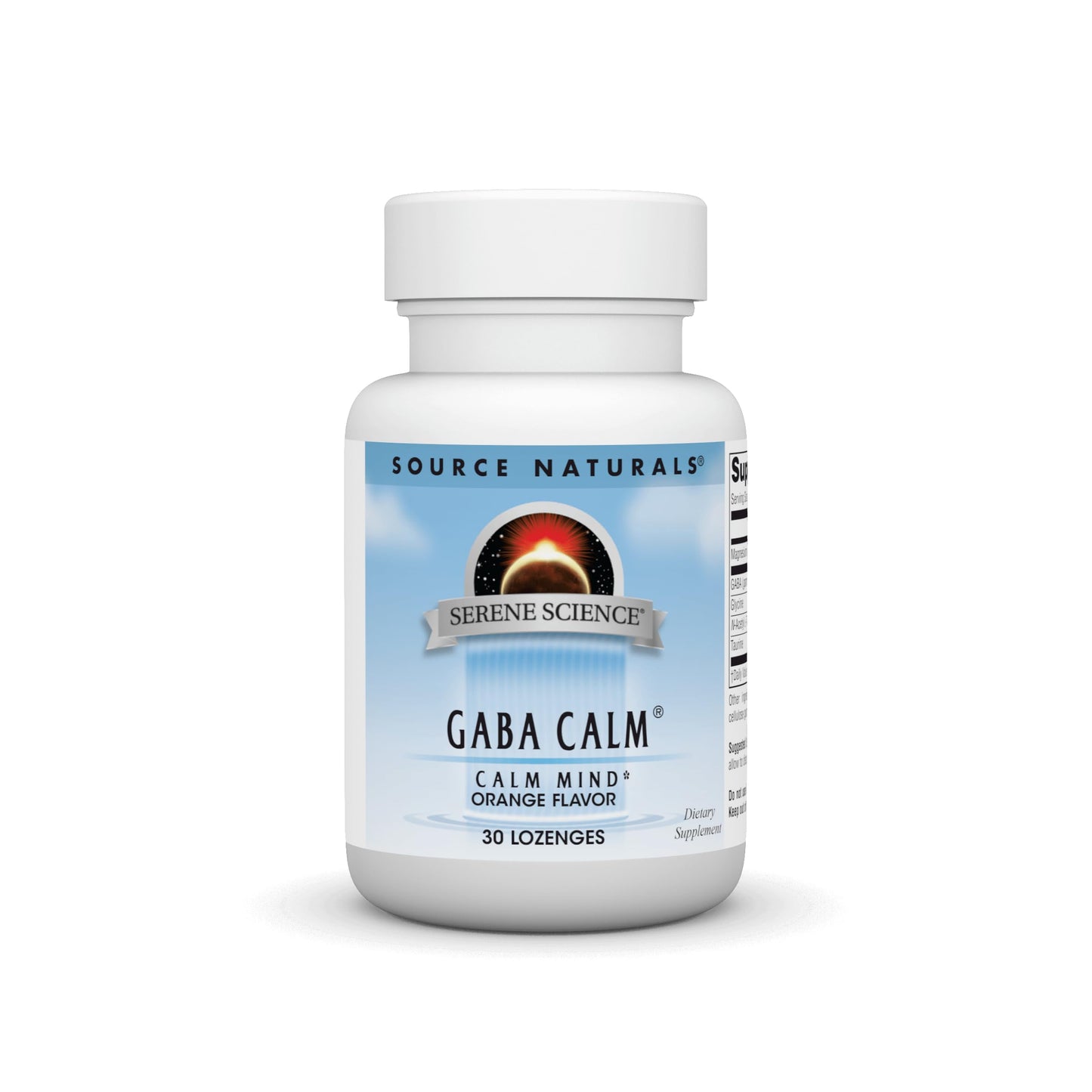 Pre-Order | Arrives in 5–10 Days – Source Naturals Serene Science GABA, 125 mg, Orange Flavored* - 30 Tablets