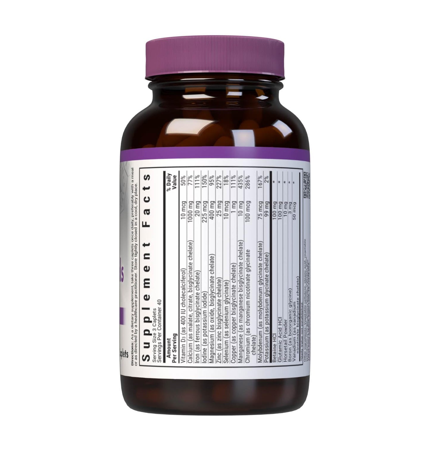 Pre-Order | Arrives in 5–10 Days – Bluebonnet Nutrition High Potency Chelated Multiminerals, Albion Chelated Minerals, Soy-Free, Gluten-Free, Non-GMO, Kosher Certified, Dairy-Free, 120 Caplets, 40 Servings