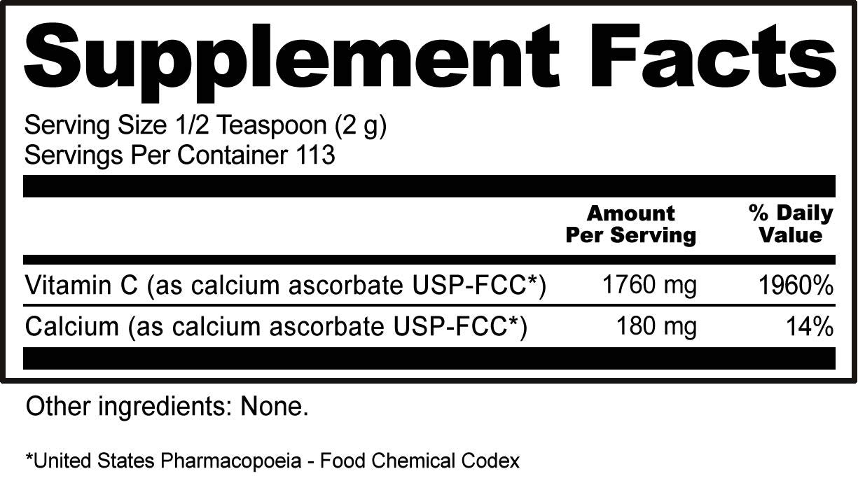 NutriBiotic - Calcium Ascorbate Vitamin C Powder, 8 Oz | Essential Antioxidant & Collagen Supplement Buffered with Calcium | Non Acidic & Easier on Digestion than Ascorbic Acid | Gluten & GMO Free