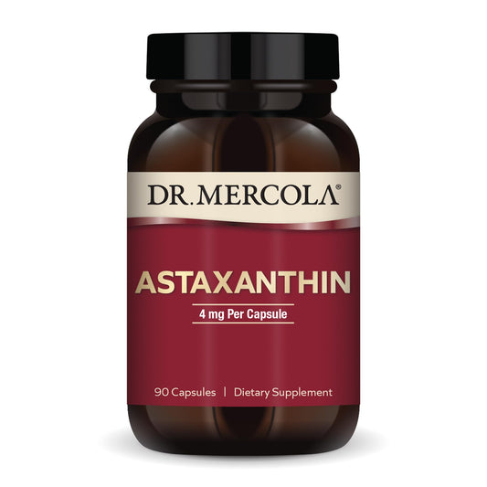 Pre-Order | Arrives in 5–10 Days – Dr. Mercola Organic Astaxanthin - 4 mg Astaxanthin - Powerful Antioxidant Support - Organic Microalgae Extract - Non-GMO, Gluten-Free & Soy-Free - 90 Capsules (90 Servings)