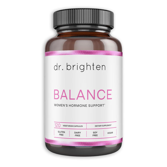 Pre-Order | Arrives in 5–10 Days – Dr. Brighten Balance - Hormone Balance for Women with Chasteberry and DIM - Targets Hormonal Acne, Period Issues, & PMS - Vegan, Non-GMO
