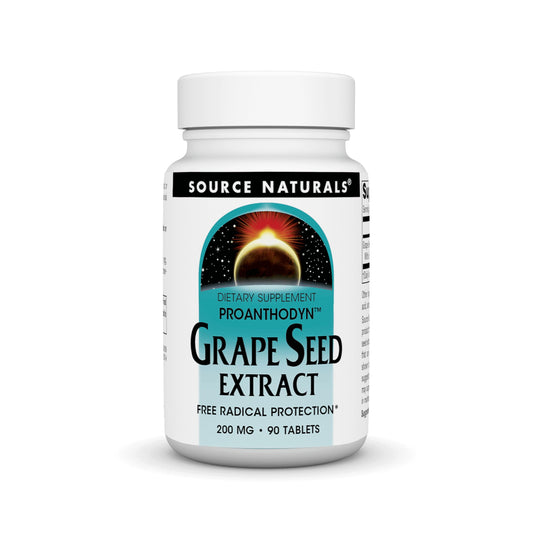 Pre-Order | Arrives in 5–10 Days – Source Naturals Grape Seed Extract, Proanthodyn, Antioxidant Protection & Supports Healthy Aging Brain* - 200 mg - 90 Tablets
