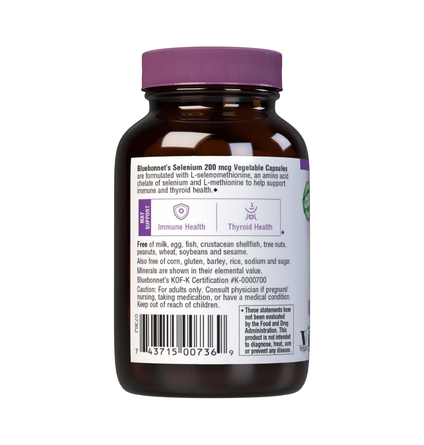Pre-Order | Arrives in 5–10 Days – Bluebonnet Selenium 200mcg Capsules (L-selenomethionine) - Potent Antioxidant Support - Amino Acid Complex Selenium Supplement for Women & Men - Vegan, Non-GMO, Gluten-Free - 90 Vegetable Capsules