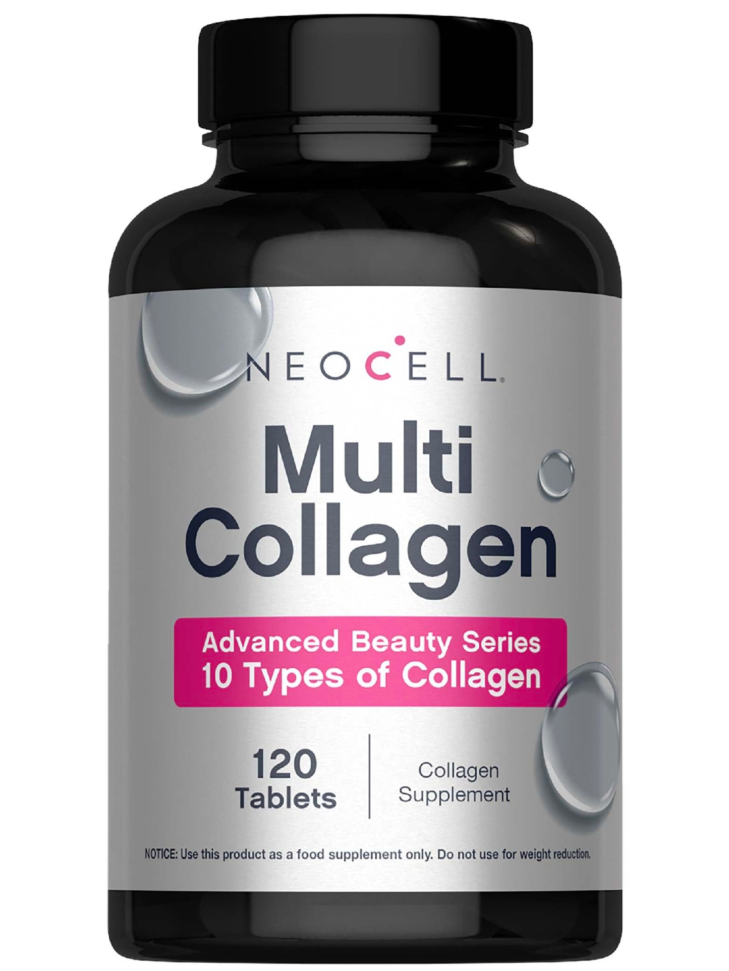 NeoCell Super Multi Collagen Peptides | 120 Tablets | 10 Types of Collagen | Skin, Hair and Nails | Beauty Supplement | For Men and Women