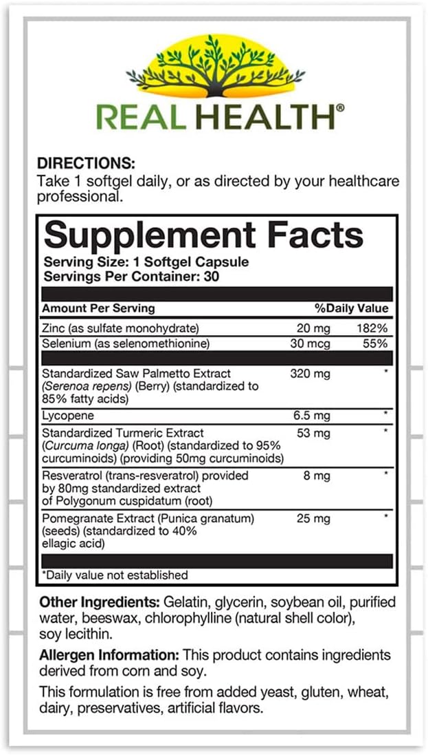 Real Health Prostate Complete, 30 Softgels