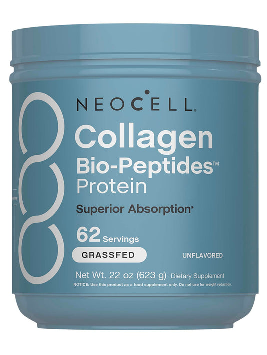 NeoCell Collagen Bio-Peptides Powder | 22oz | Super Hair, Skin, and Nails | Superior Absorption | Grassfed Protein Supplement | Advanced with 18 Essential Amino Acids |