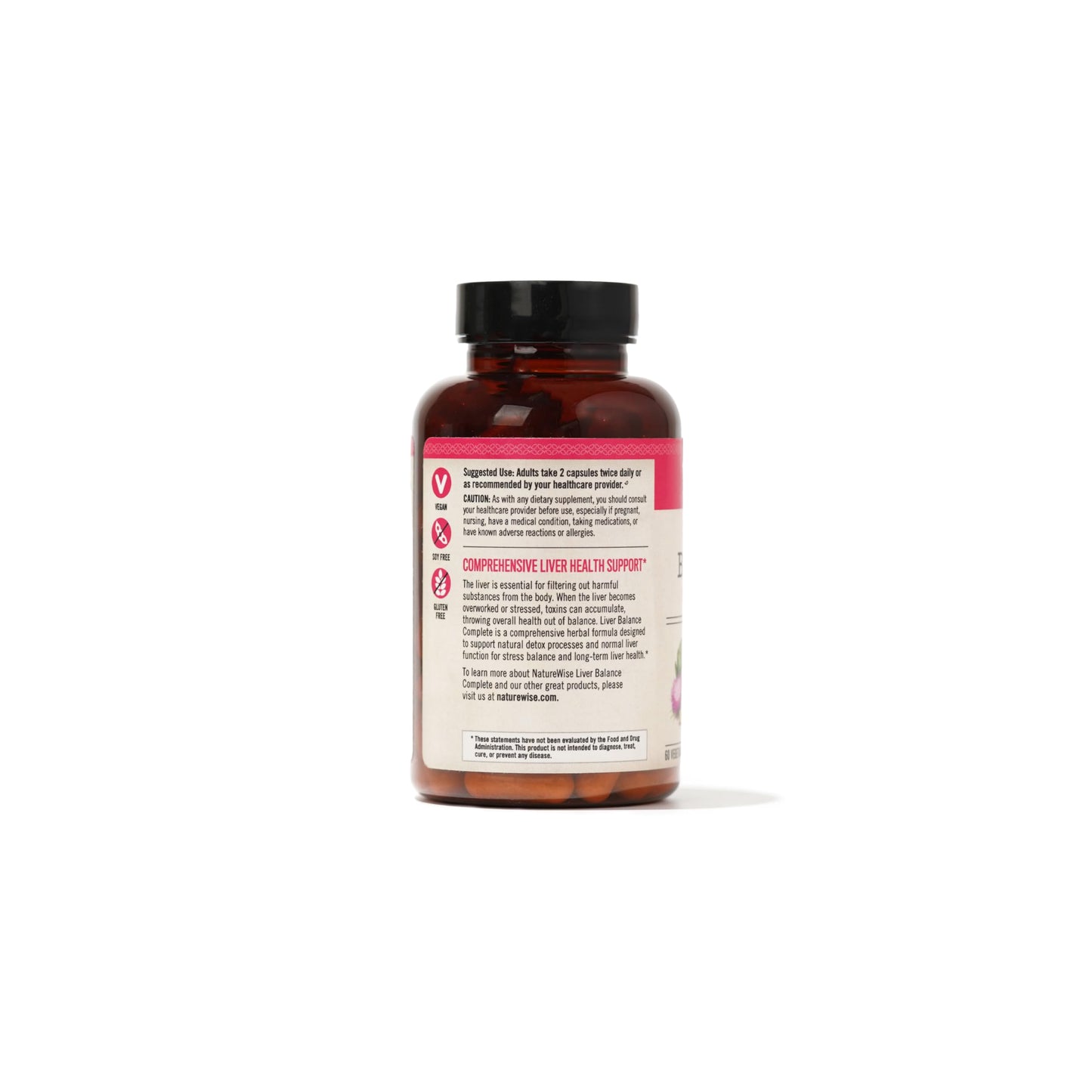 NatureWise Liver Balance Detox Supplement - Triple Repair Formula with Milk Thistle, Dandelion, Turmeric, Artichoke, Reishi Mushroom & Kudzu, Vegan - 60 Capsules[30-Day Supply]