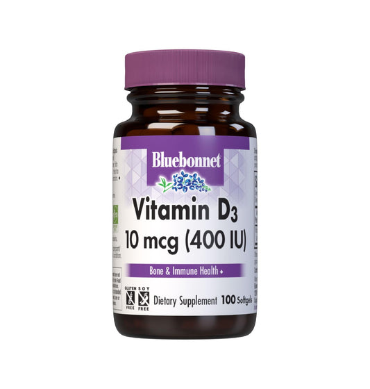 Pre-Order | Arrives in 5–10 Days – Bluebonnet Nutrition Vitamin D3 400 IU Softgels, Aids in Muscle and Skeletal Growth, Cholecalciferol from Fish Oil, Non GMO, Gluten Free, Soy Free, Dairy Free, 100 Softgels