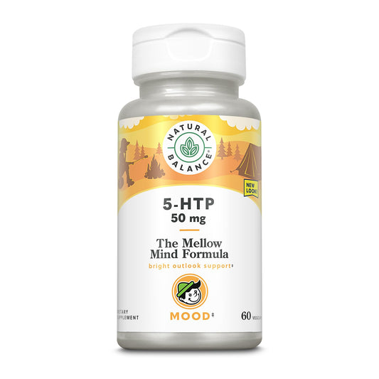 Natural Balance Happy Camper 5-HTP 50 mg - 60 Vegetarian Capsules - with Vitamin B-6