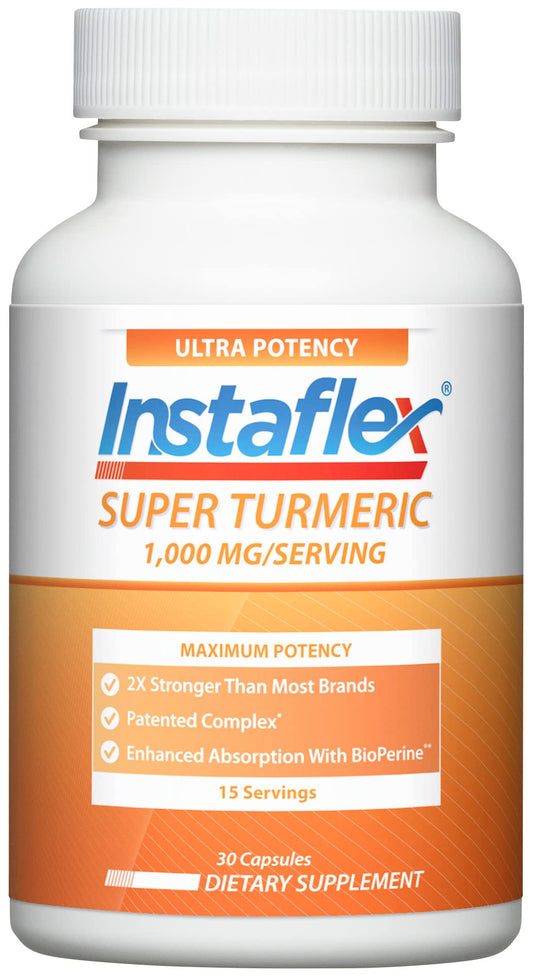 Instaflex Super Turmeric - 1000mg Turmeric Curcumin with BioPerine, Black Pepper Extract, 95% Curcuminoids, 30 Count