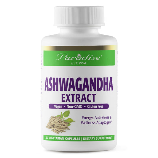 Paradise Herbs Organic Ashwagandha, Ayurvedic Adaptogen, Vegan, Non GMO, Gluten Free, 180 Vegetarian Capsules