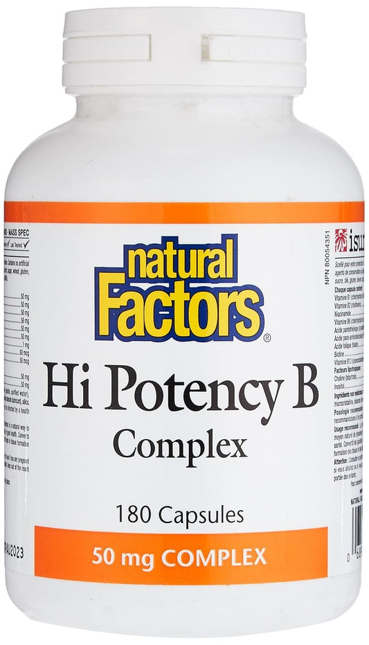 Natural Factors Hi Potency B Complex, 180 CT