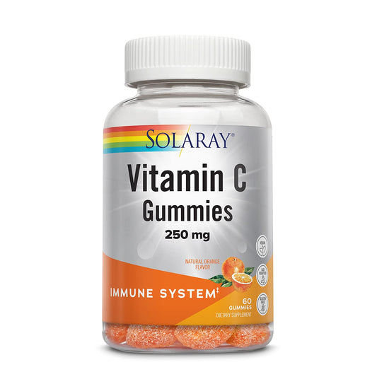 Pre-Order | Arrives in 5–10 Days – Solaray Vitamin C Gummies 250 mg | Healthy Immune System Function Support | Vegan & Gluten Free | 30 Servings, 60 Ct