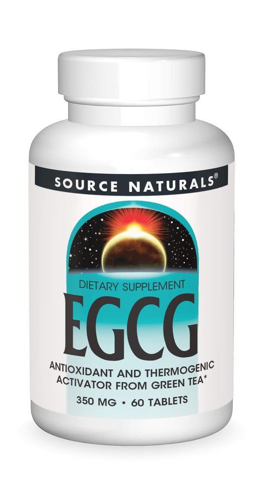 Pre-Order | Arrives in 5–10 Days – Source Naturals EGCG, Antioxidant and Thermogenic Activator from Green Tea, 350mg - 60 Tablets