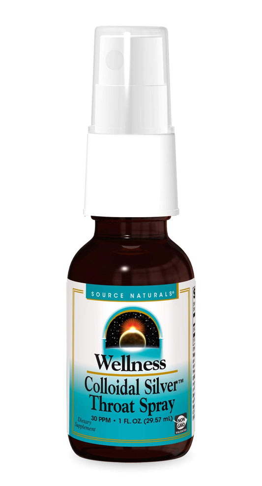 Pre-Order | Arrives in 5–10 Days – Source Naturals Wellness Colloidal Silver 30 PPM Liquid Spray Bottle - 1 Fluid oz