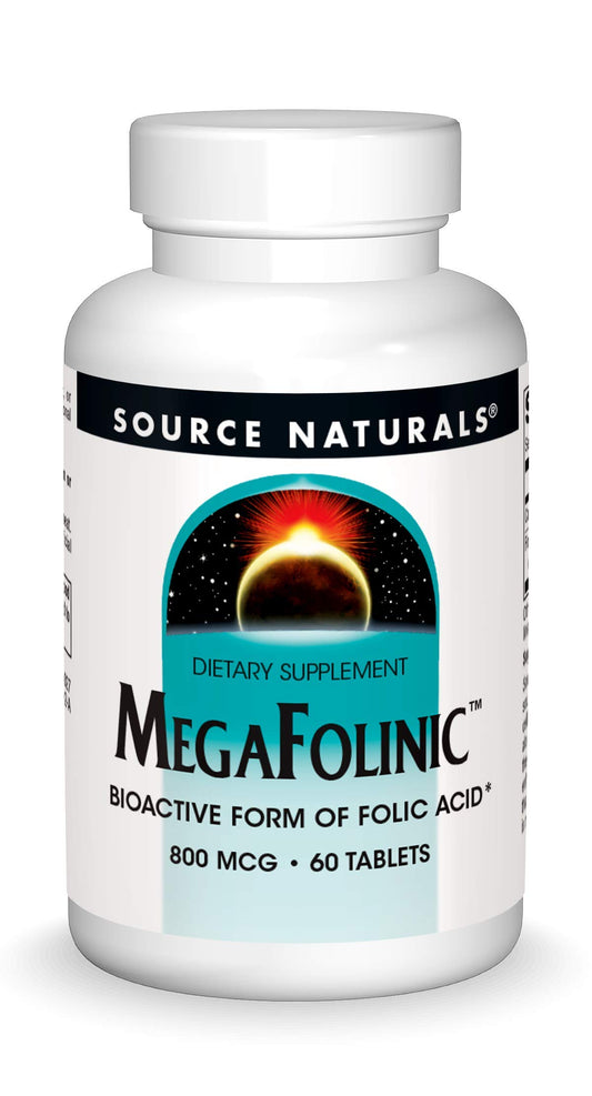 Pre-Order | Arrives in 5–10 Days – Source Naturals MegaFolinic 800mcg - 60 Tablets