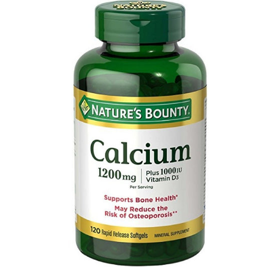 Nature's Bounty Calcium Plus Vitamin D 1200mg, 120 Softgels (Pack of 2)
