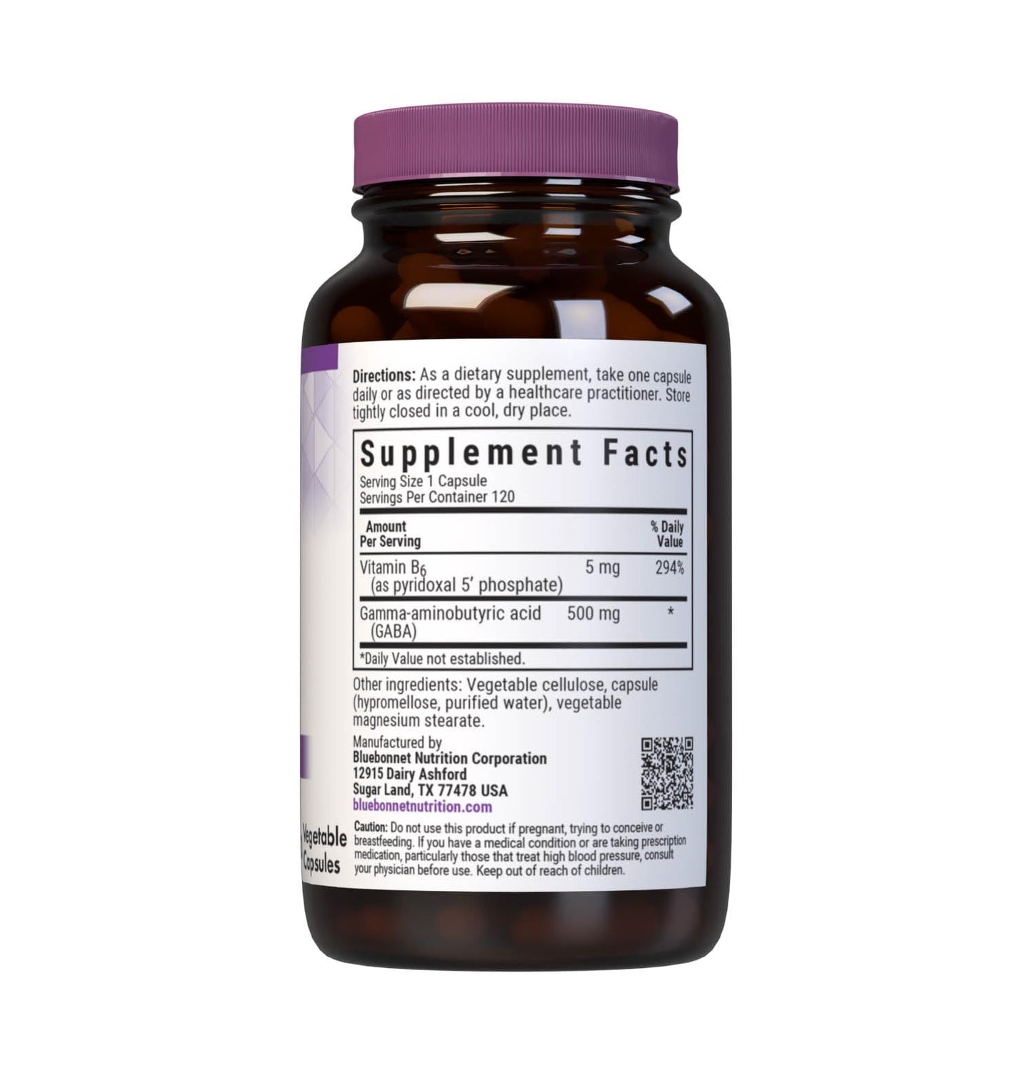 Pre-Order | Arrives in 5–10 Days – BlueBonnet Nutrition GABA 500mg, for Stress Relief*, Supports Relaxation*, Kosher, Vegan, Gluten-Free, Soy-Free, Non-GMO, 120 Count, 120 Servings