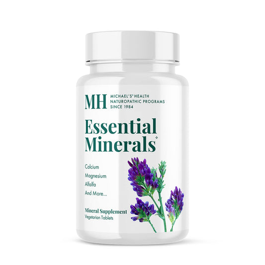 MICHAEL'S Health Naturopathic Programs Essential Minerals - 120 Vegetarian Tablets - Supports Nerve Communication & Proper Functioning of Muscles - Kosher - 30 Servings