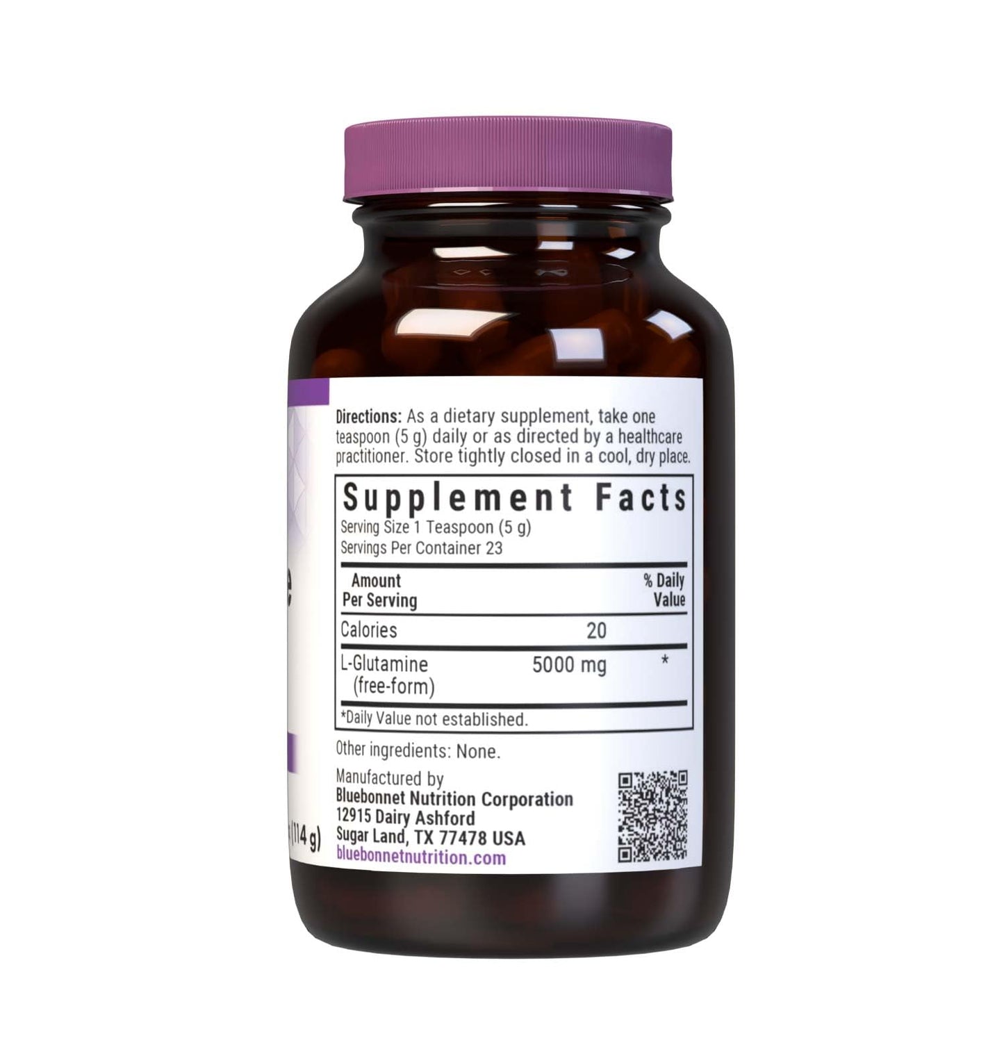 Pre-Order | Arrives in 5–10 Days – Bluebonnet Nutrition L-Glutamine Powder 5000mg, Supports Immune Function*, Nitrogen Transporter*, Soy-Free, Gluten-Free, Non-GMO, Kosher Certified, Vegan, 4 oz Bottle, 23 Servings