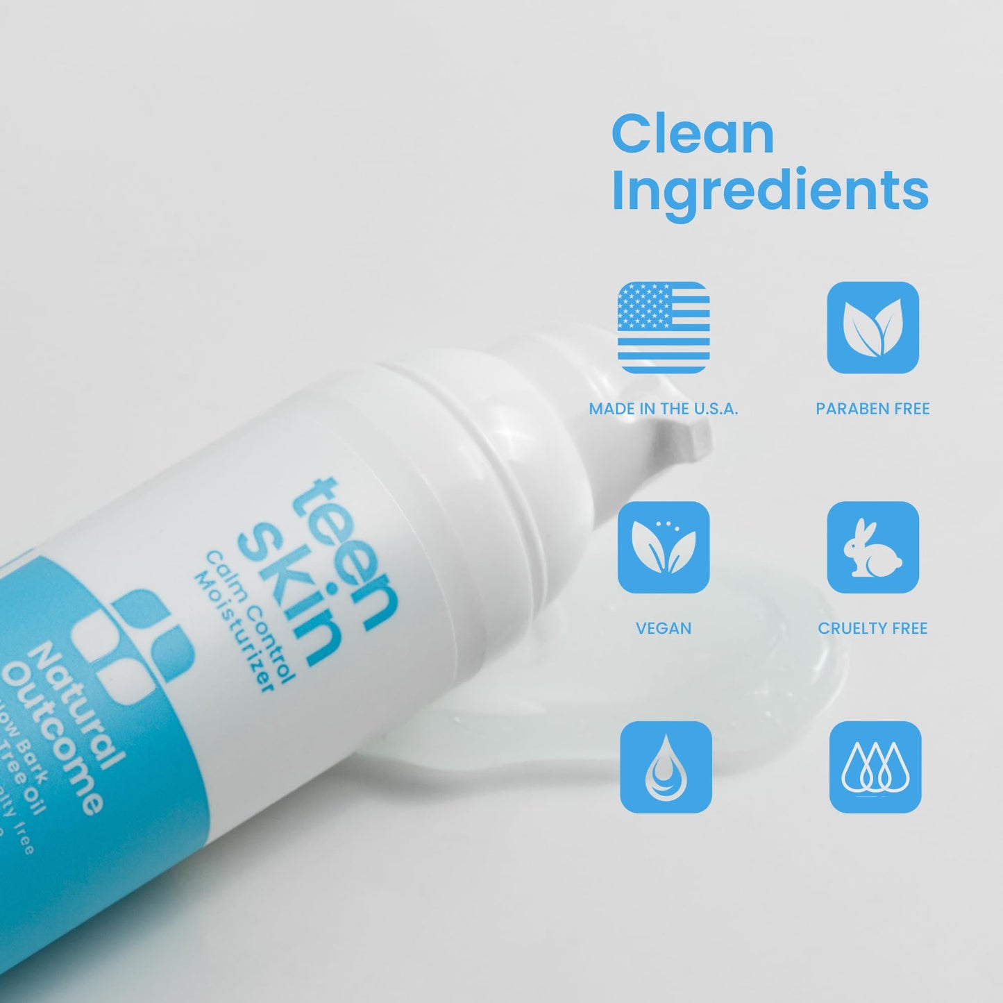 natural outcome Teen Skin Moisturizer | Gentle, Non-Toxic Acne Treatment for Boys & Girls | All Skin Types | 50 ML