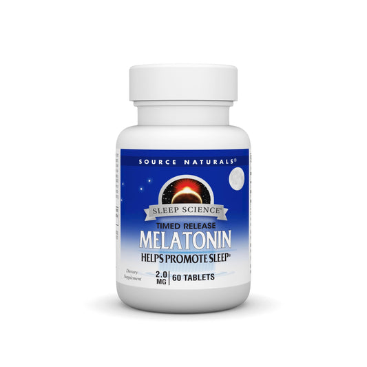 Pre-Order | Arrives in 5–10 Days – Source Naturals Melatonin, Helps Promote Sleep*, 2 mg - 60 Time-Released Tablets